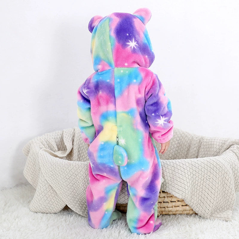 Baby Stuffed Bear Tie Dye 3D Jumpsuit